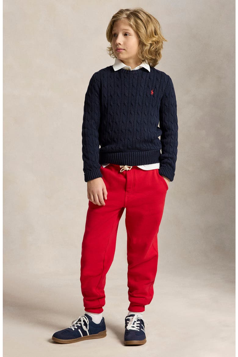 Kids' Fleece Joggers, Alternate, color, RL 2000 RED
