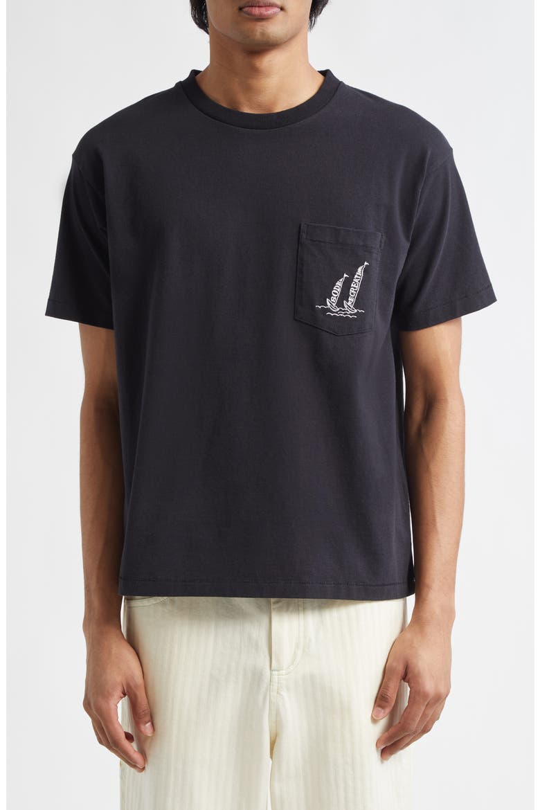 Recreation Sails Pocket T-Shirt, Main, color, BLACK