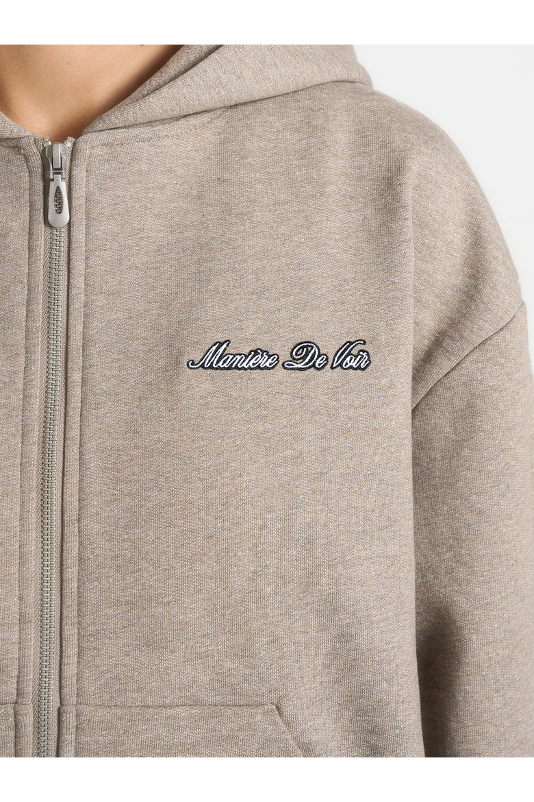 JS002 Unisex Relaxed Fit Zip Hoodie, Alternate, color, Taupe