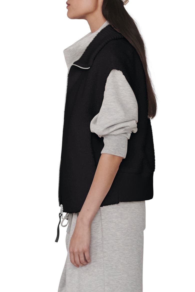 Dominic Fleece Gilet, Alternate, color, BLACK