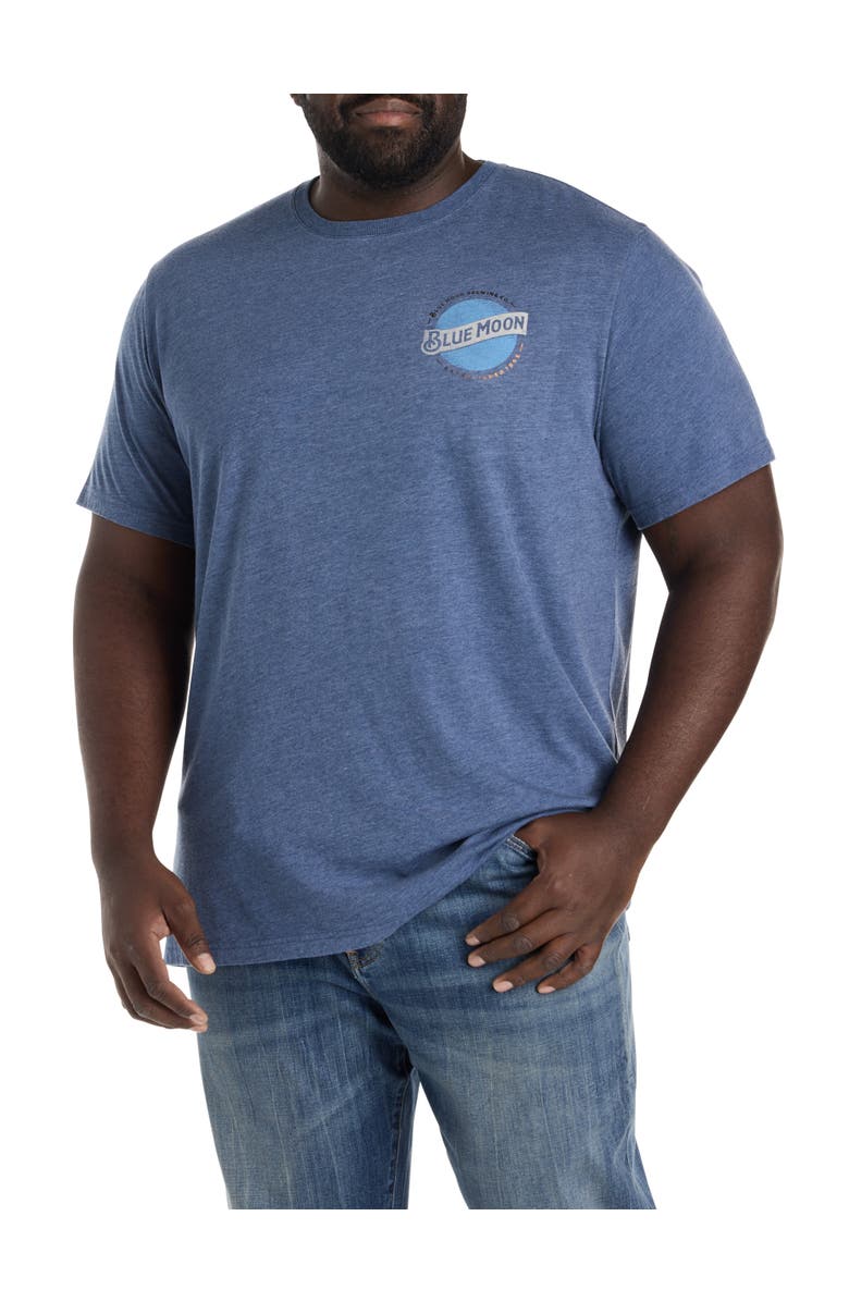 Lucky Brand Big & Tall Blue Moon Label Graphic Tee, Alternate, color, Insignia Blue