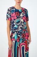 Trina Turk Sitio Printed Short Sleeve Top