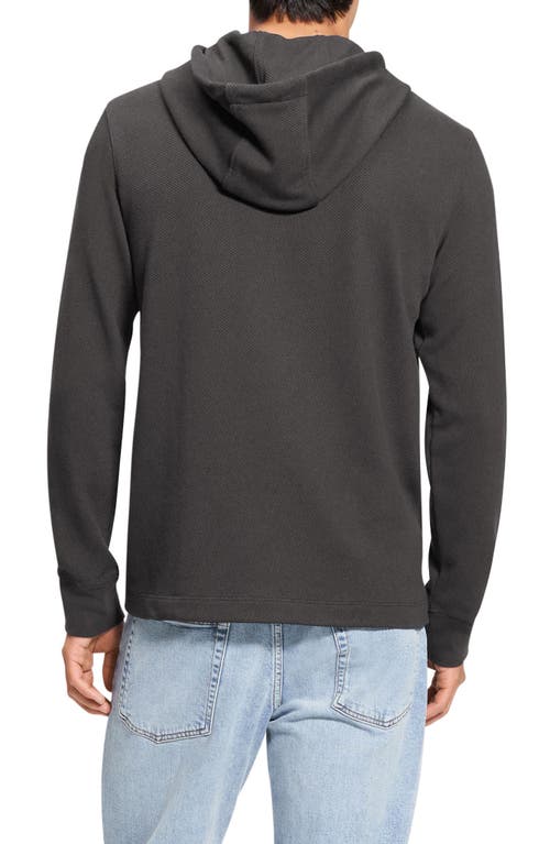 Theory Delroy Jacquard Hoodie In Charcoal