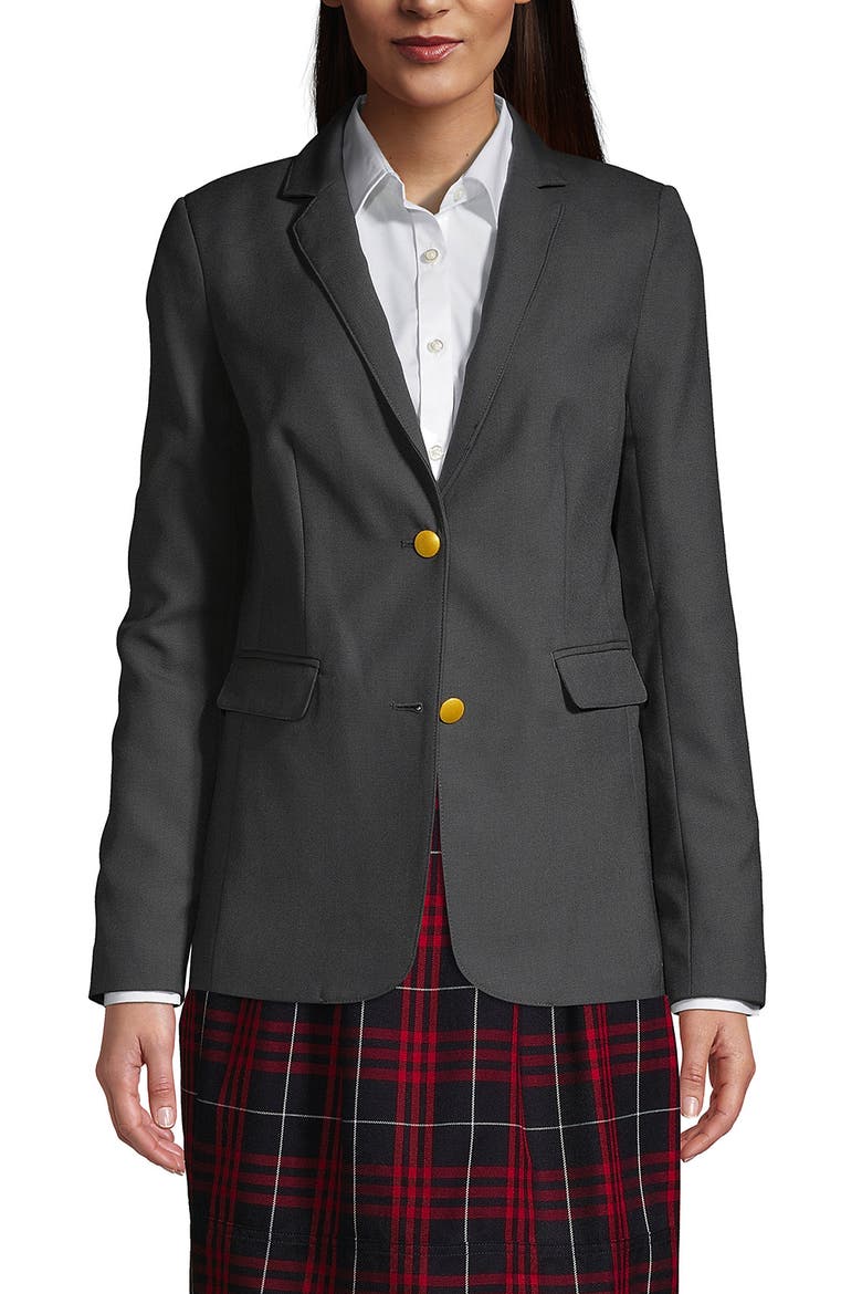 School Uniform  Hopsack Blazer, Main, color, Slate Frost