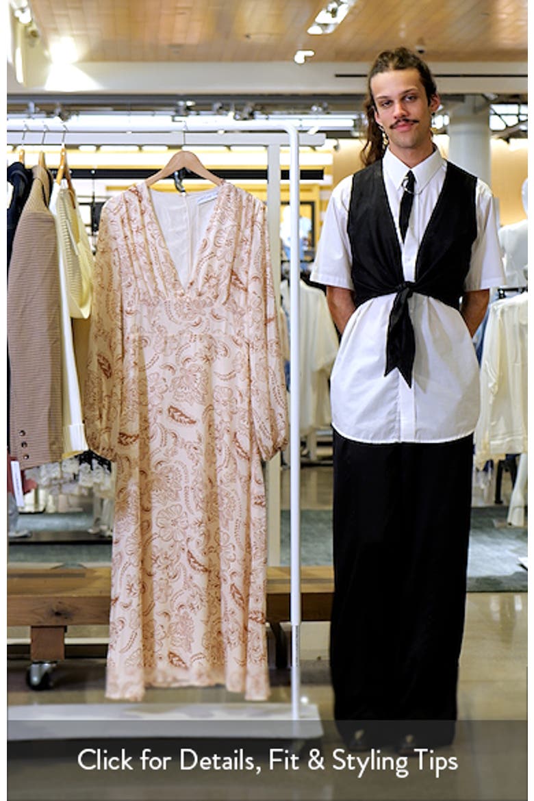 Riba Paisley Floral Long Sleeve Maxi Dress video