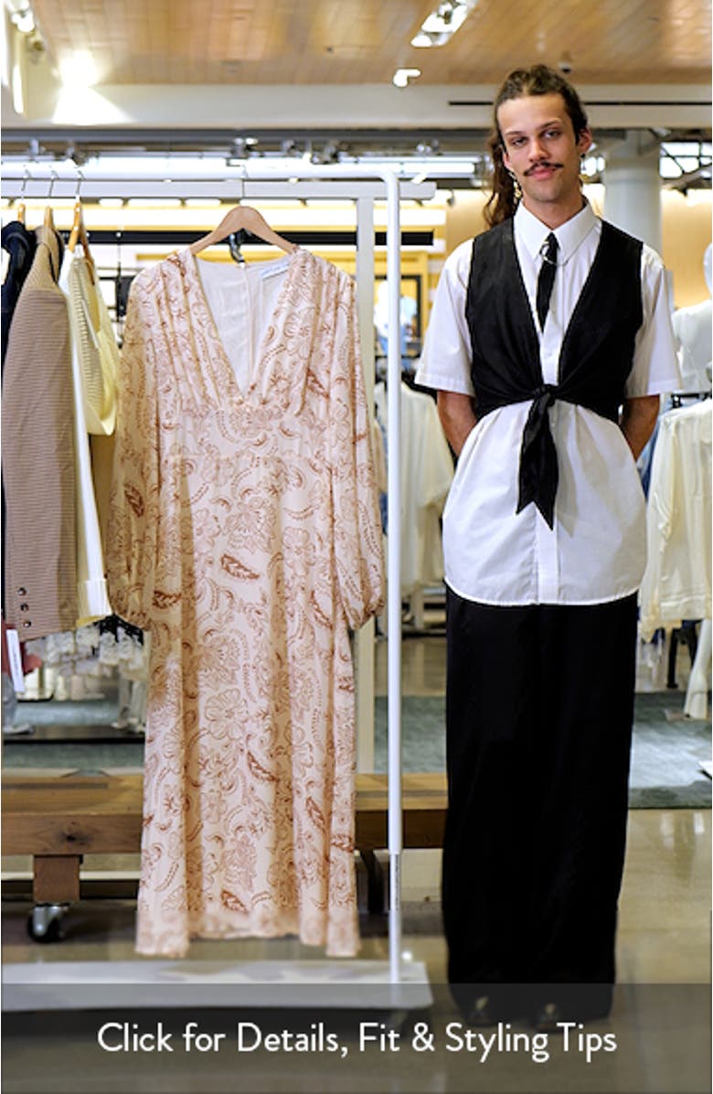 Riba Paisley Floral Long Sleeve Maxi Dress, sales video thumbnail