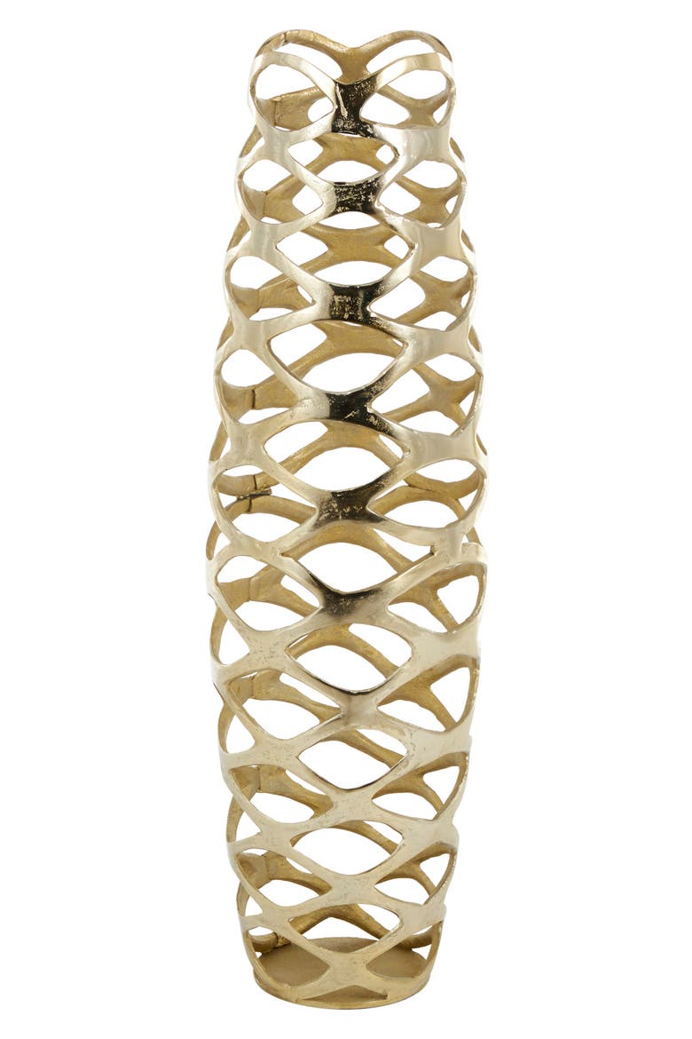 Metal Vase, Alternate, color, GOLD