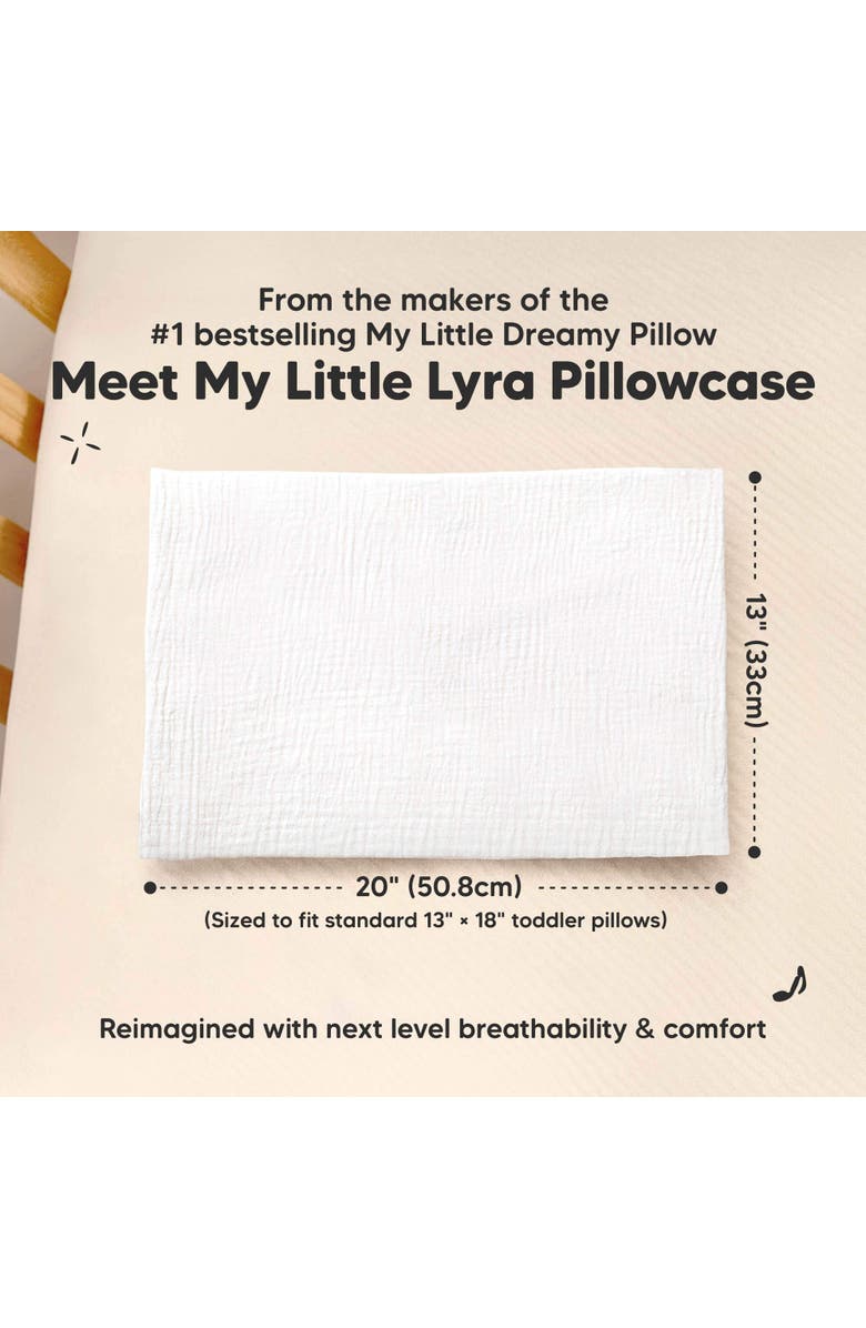 KeaBabies 1-Pack My Little Lyra Pillowcase, Alternate, color, Soft White