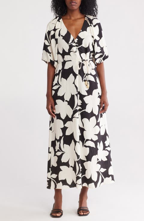 Floral Puff Sleeve Maxi Dress