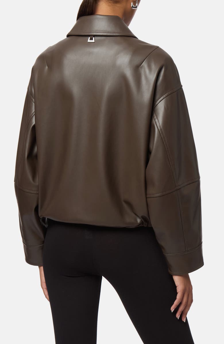 Apparis Ada Faux Leather Bomber Jacket, Alternate, color, Deep Brown