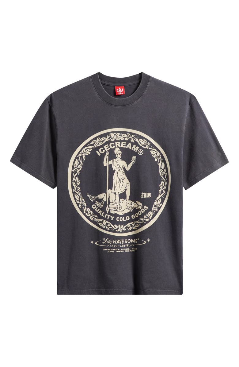 ICECREAM Oversize Seal Graphic T-Shirt, Alternate, color, Charcoal Art