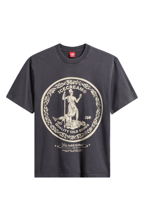 Icecream Oversize Seal Graphic T-shirt In Gray