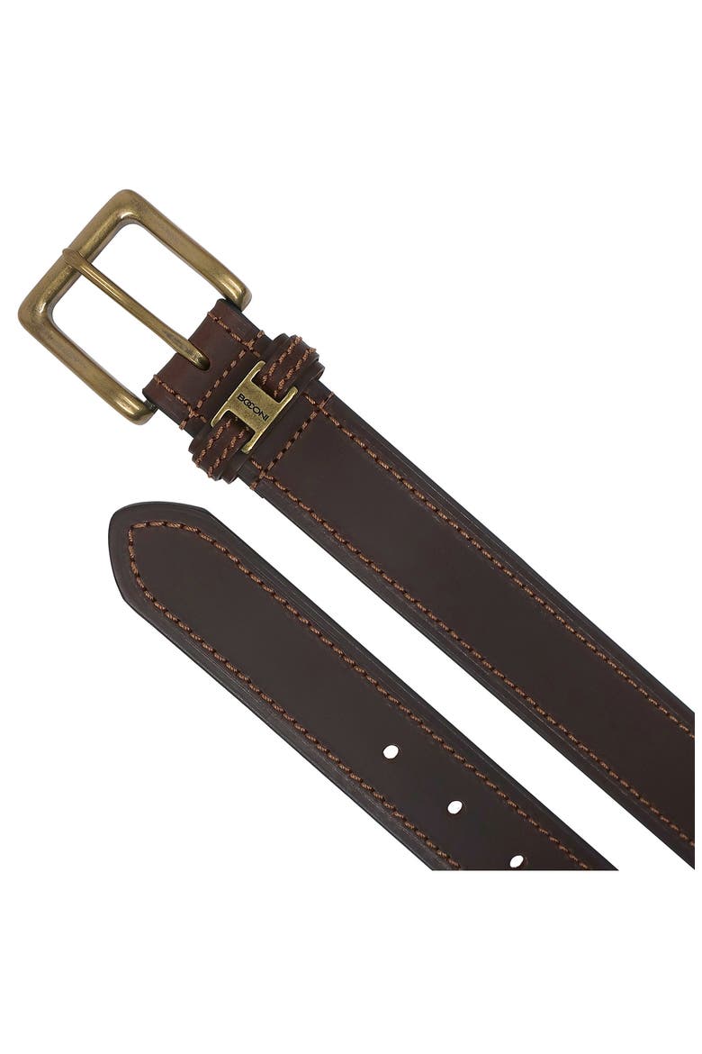 Leather Belt, Alternate, color, BROWN