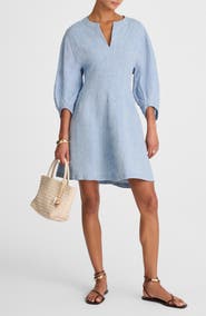 Madewell Splitneck Linen Minidress