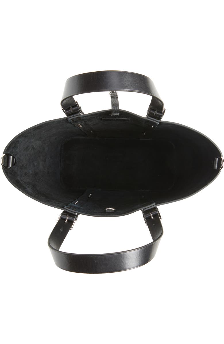 Valentino Medium Rockstud Calfskin Tote, Alternate, color, Black