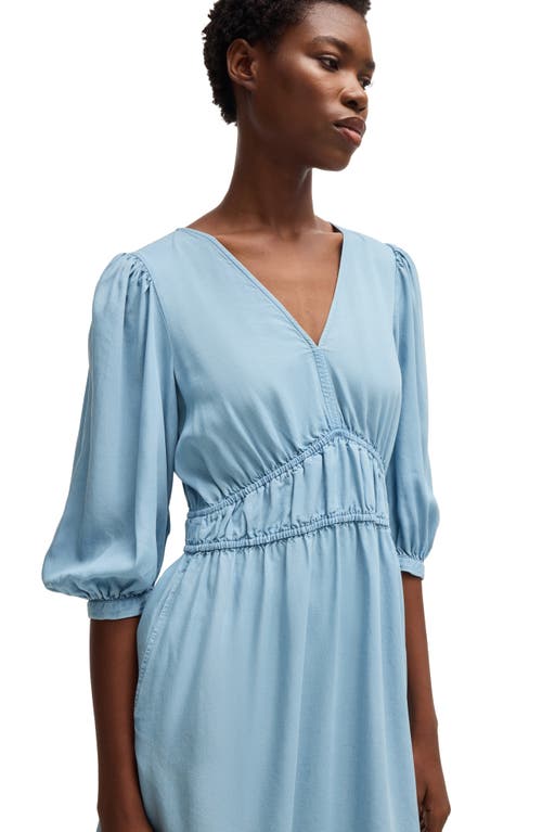 Hugo Boss Boss Orange Dezzan Elbow Length Sleeve Dress In Blue