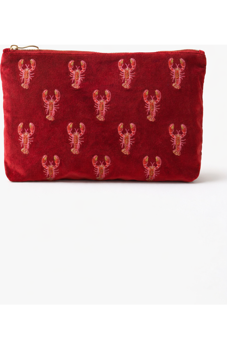 Elizabeth Scarlett Lobster Everyday Pouch, Main, color, Red