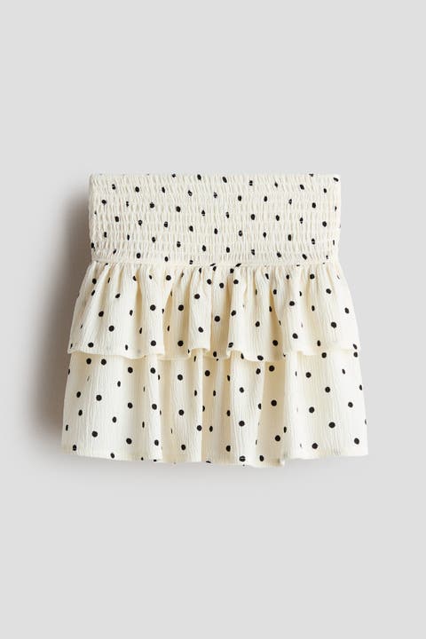 Crinkled Tiered Skirt