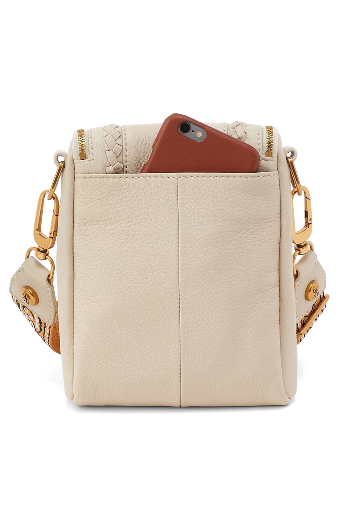HOBO Fern Leather Crossbody Bag, Alternate, color, Birch