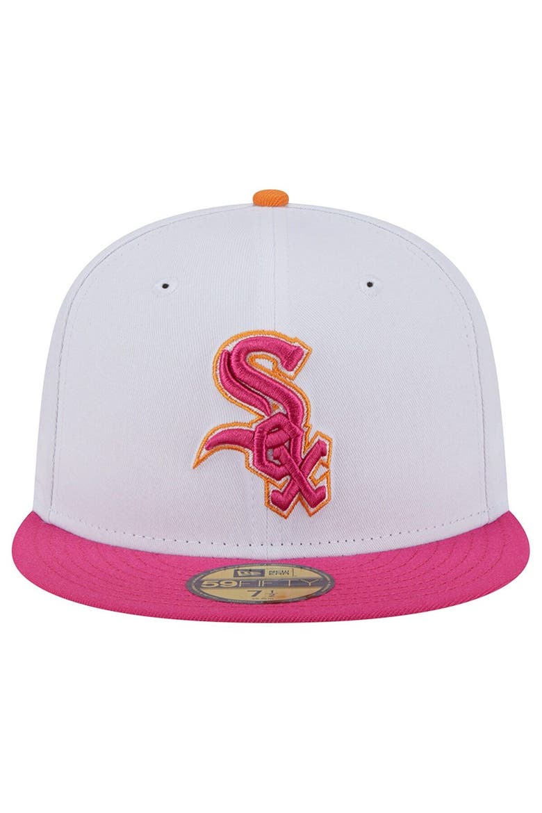 Men's New Era  White/Pink Chicago White Sox 2005 World Champions 59FIFTY Fitted Hat, Alternate, color, White