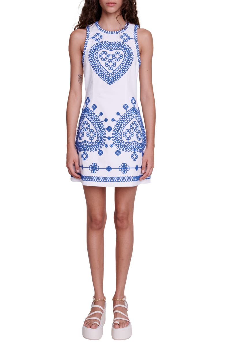 maje Rhodes Sleeveless Minidress, Main, color, 