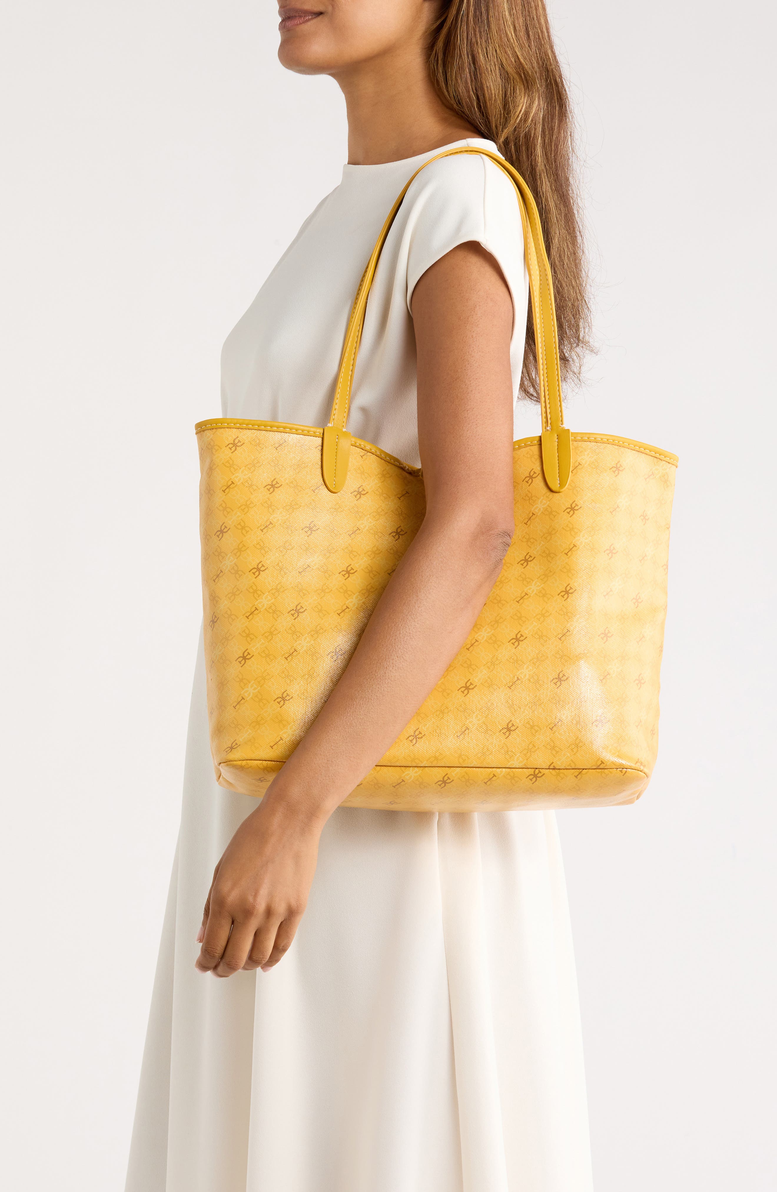 Sam Edelman Harper Monogram Medium Shopper Tote Bag, Alternate, color, 