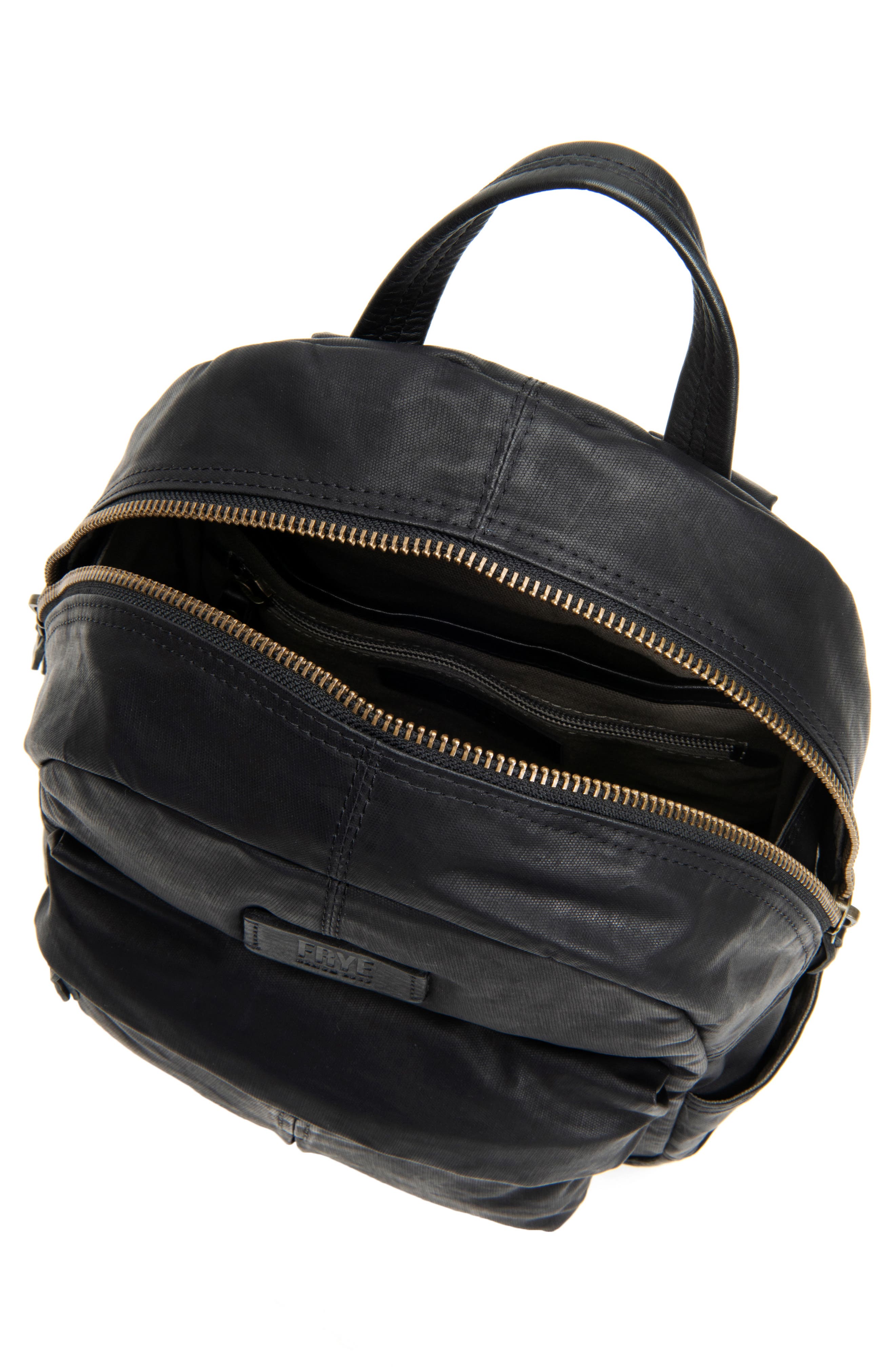 Frye Small Scout Canvas & Leather Backpack, Alternate, color, 
