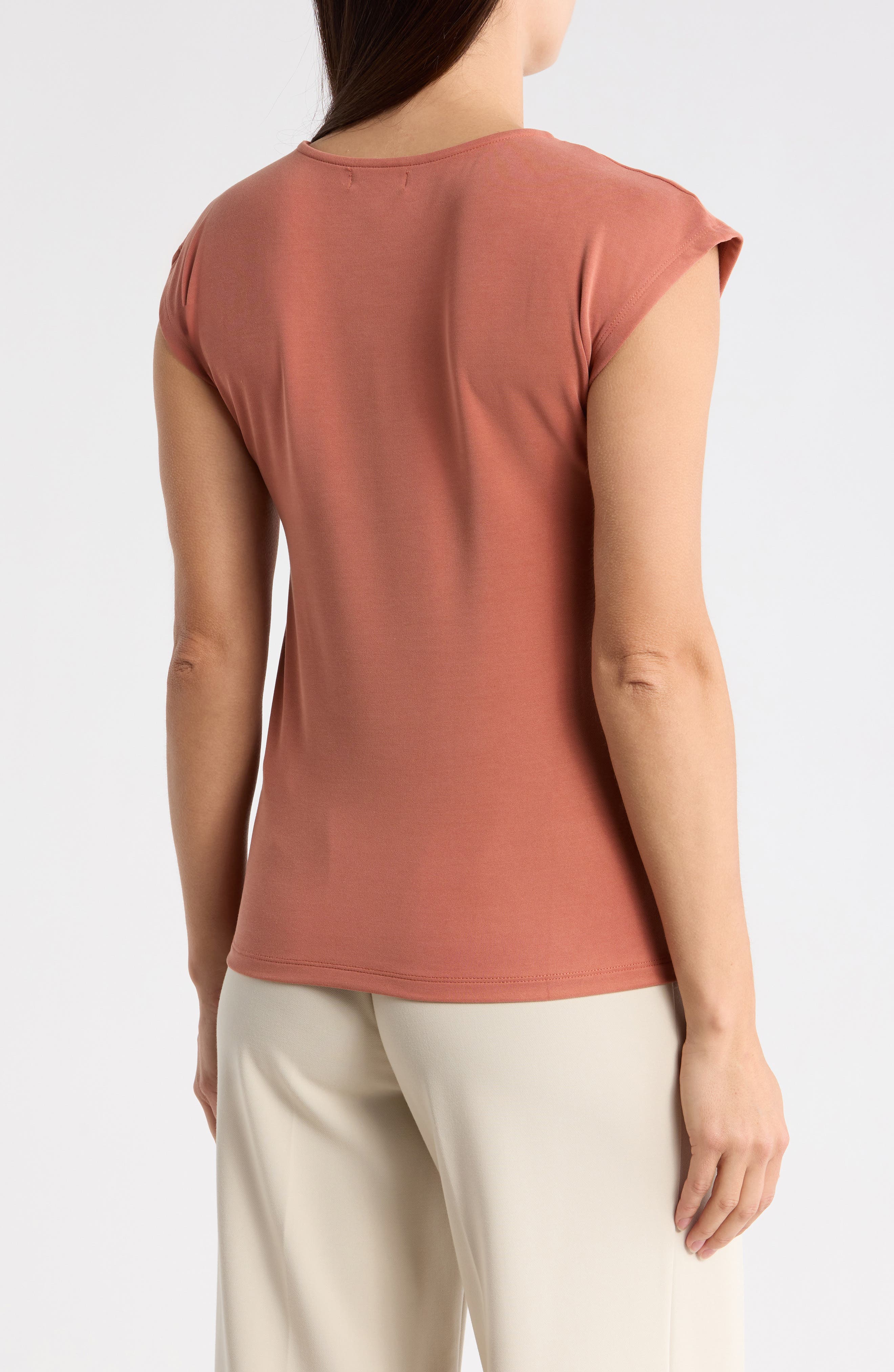 Cap Sleeve Modal Blend T-Shirt - image 4