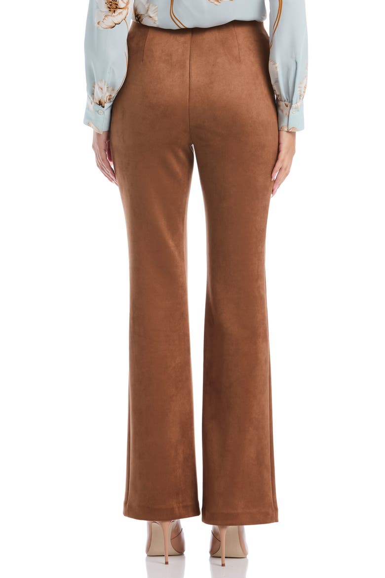 Faux Suede Bootcut Pants, Alternate, color, RUBBER