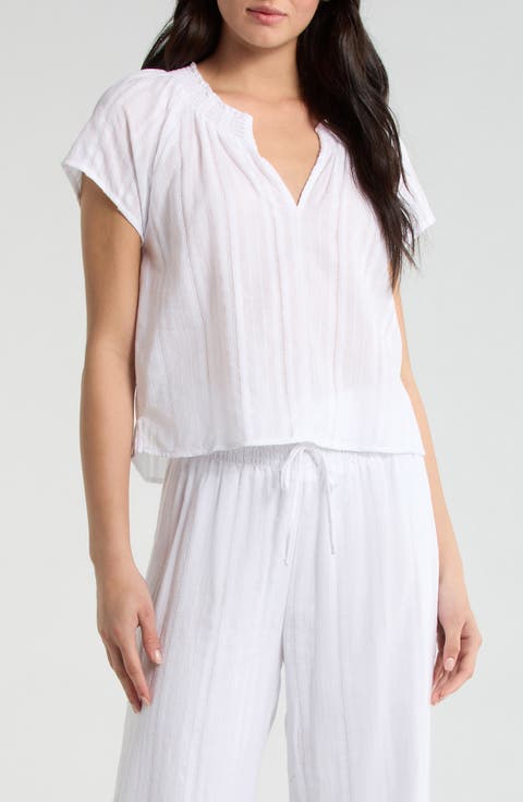 Meadow Stripe Cotton Crop Top