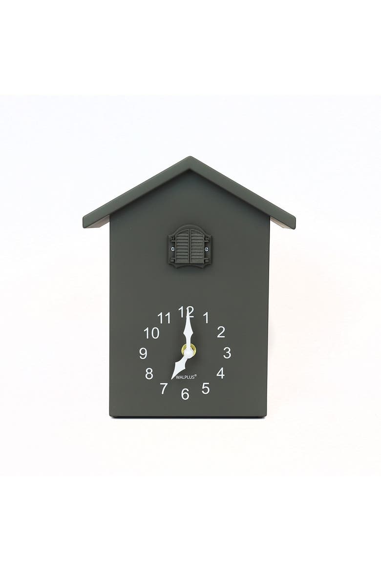 Minimalist Cuckoo Table Clock - Grey, Main, color, GREY