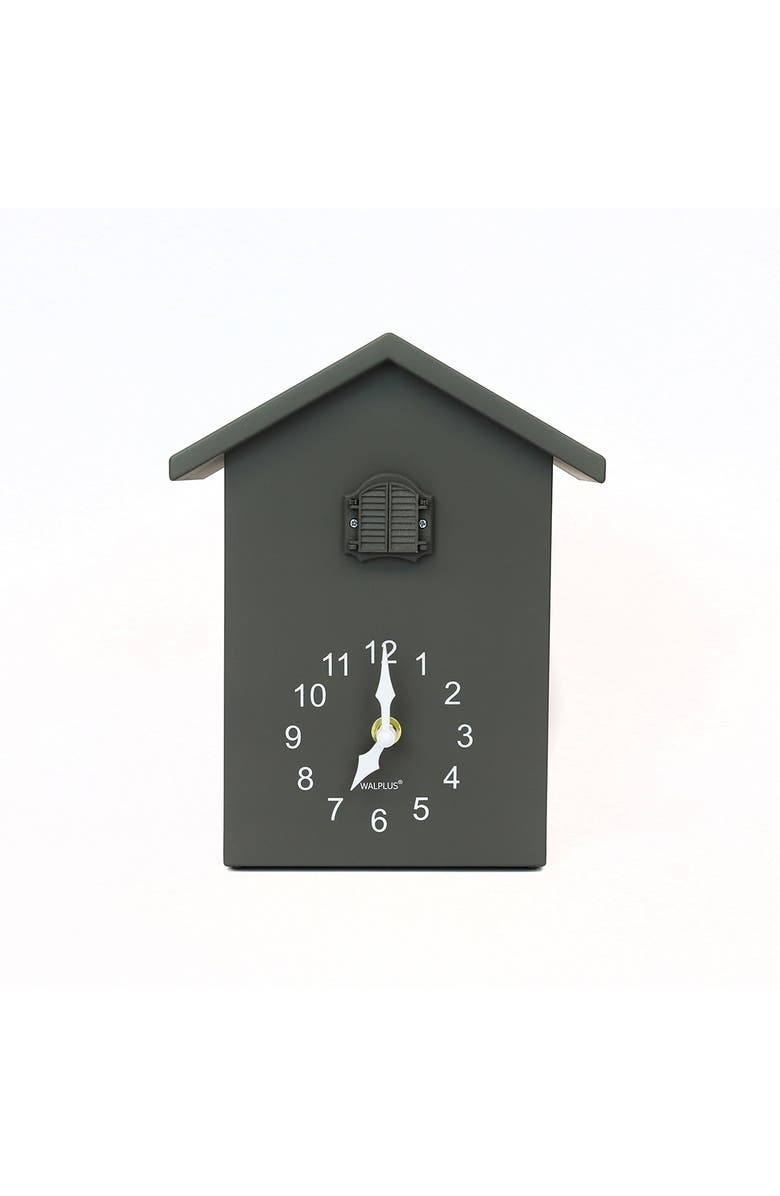 WALPLUS Minimalist Cuckoo Table Clock - Grey, Main, color, Grey