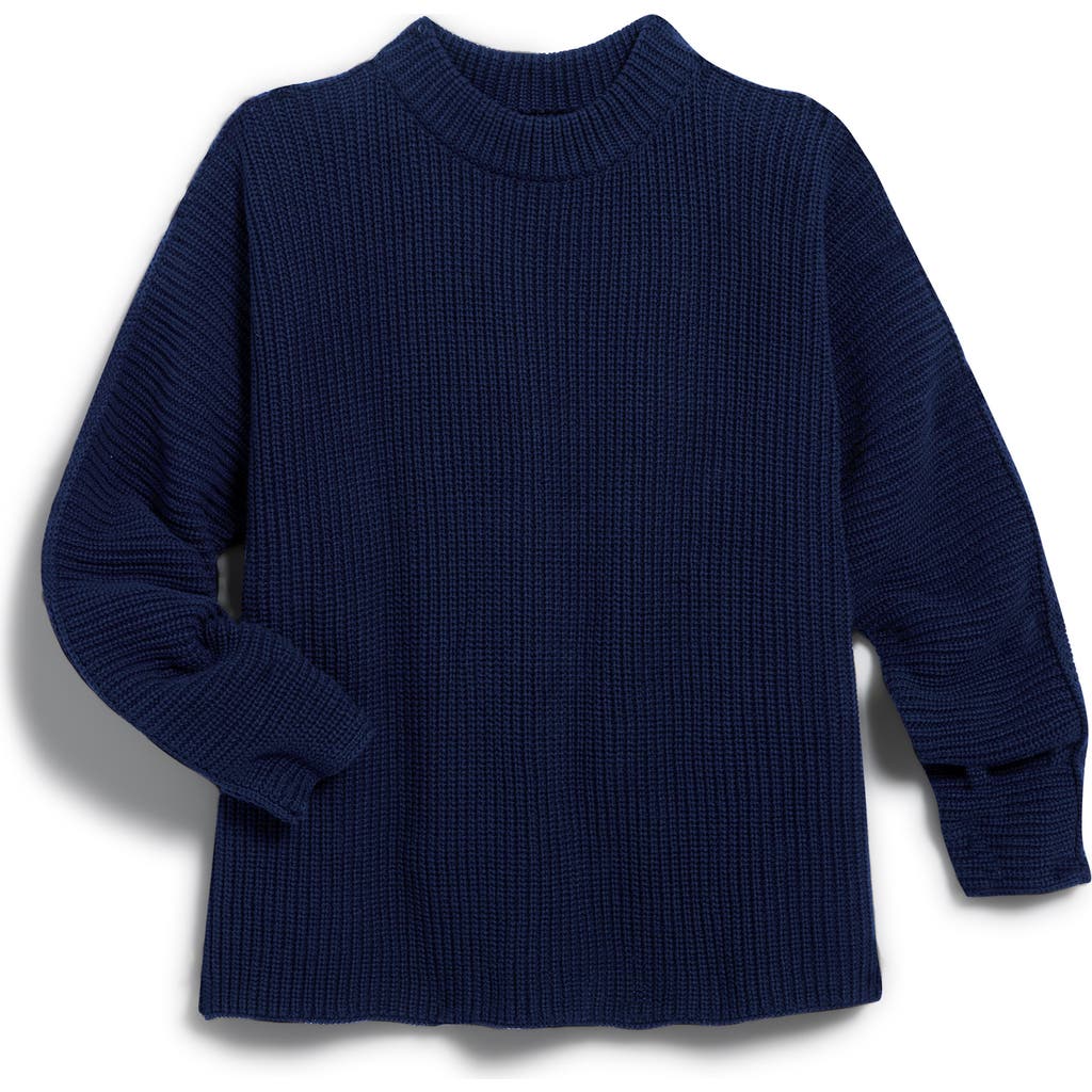 Frank & Eileen Montecito Cotton Sweater In Marine