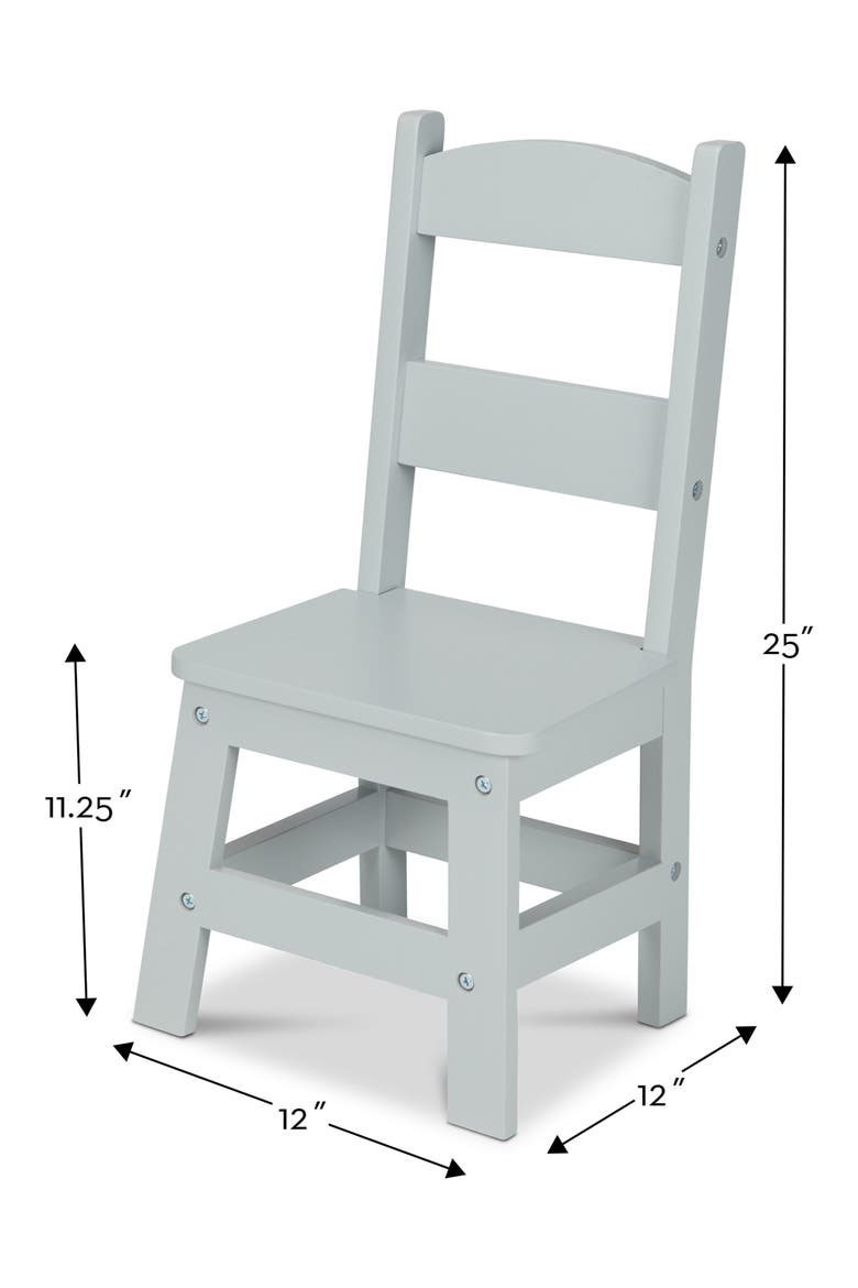 Kids' Set of 2 Wooden Chairs, Alternate, color, GREY