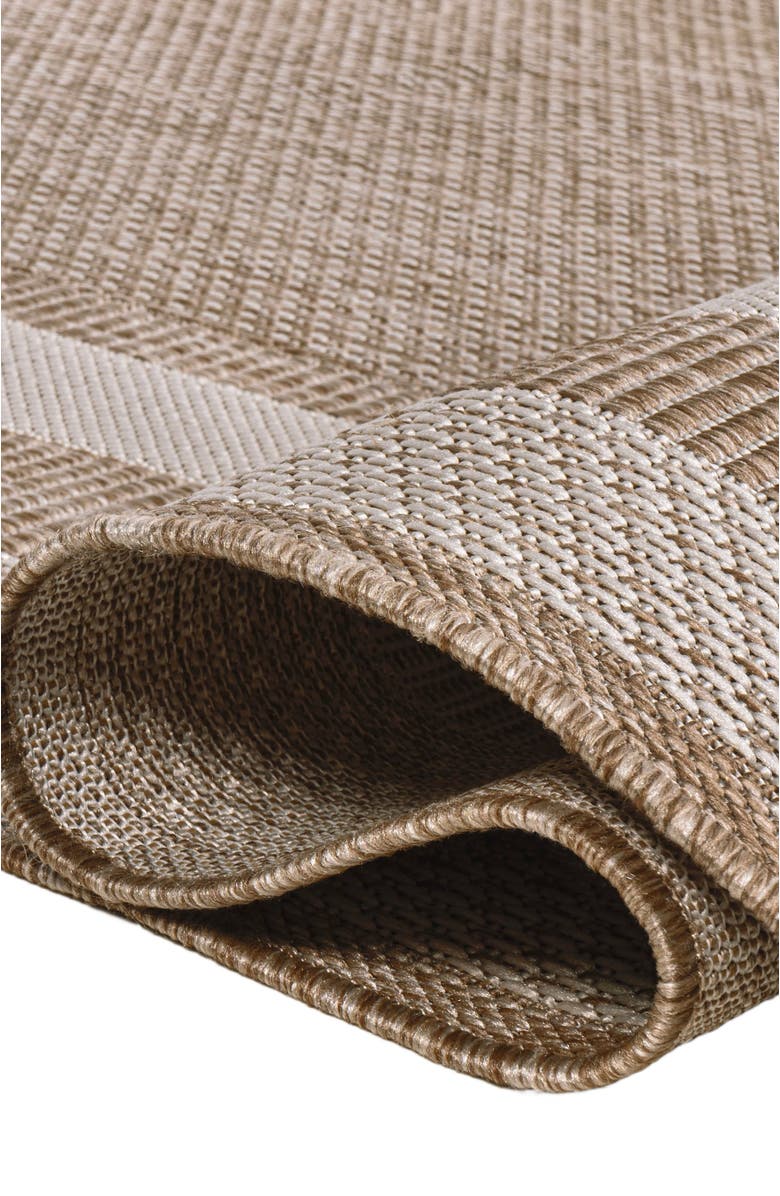 JONATHAN Y Dover Classic 3-Stripe Border Indoor/Outdoor Area Rug, Alternate, color, Beige/Cream