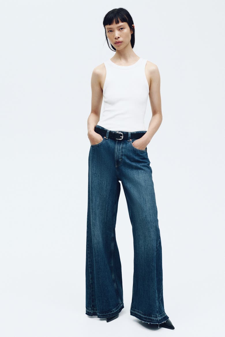 Wide High Jeans, Alternate, color, Denim blue