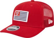 New Era Men's New Era Red Washington Nationals Flag 9SEVENTY COOLERA Stretch-Snap Hat