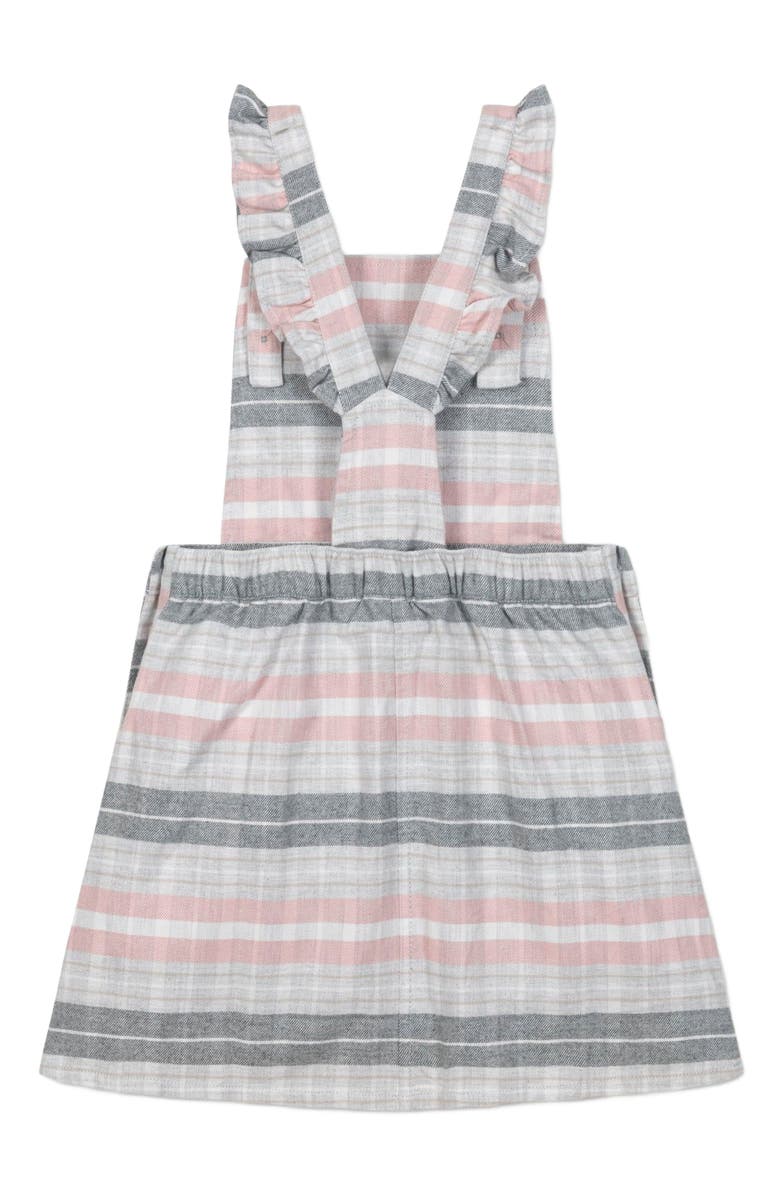Hope & Henry Baby Girls' Organic Ruffle Strap Skirtall, Infant, Alternate, color, Gray And Rose Plaid