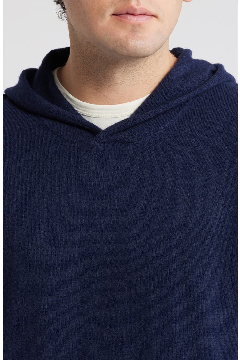 Conway Wool & Cashmere Hoodie Sweater, Alternate, color, NAVY