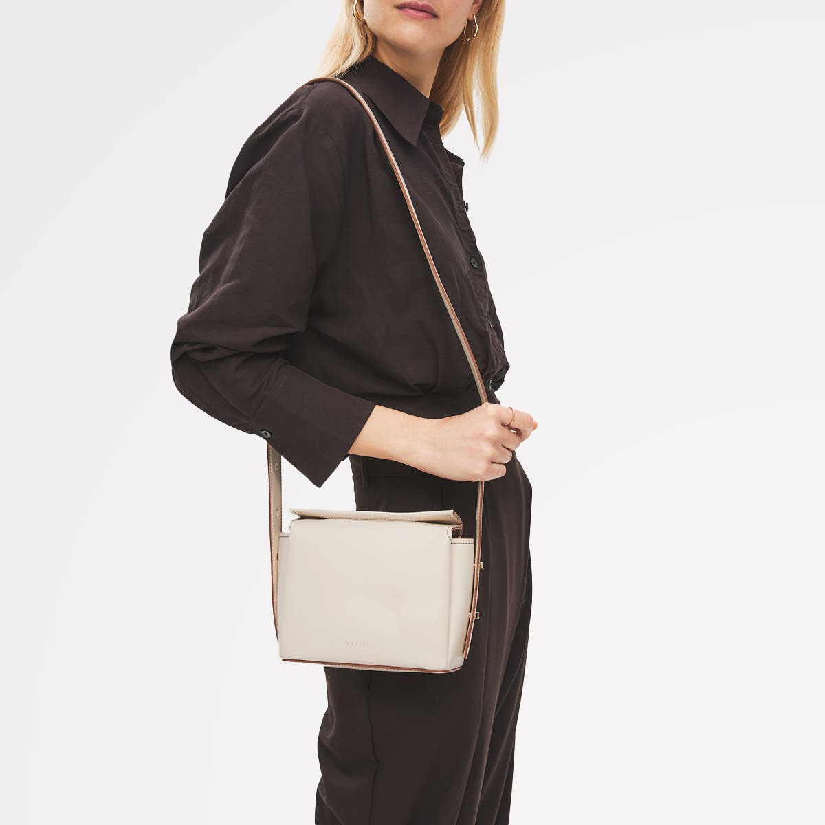 The Selina Small Flapover Crossbody Bag, Alternate, color, Salt Lake