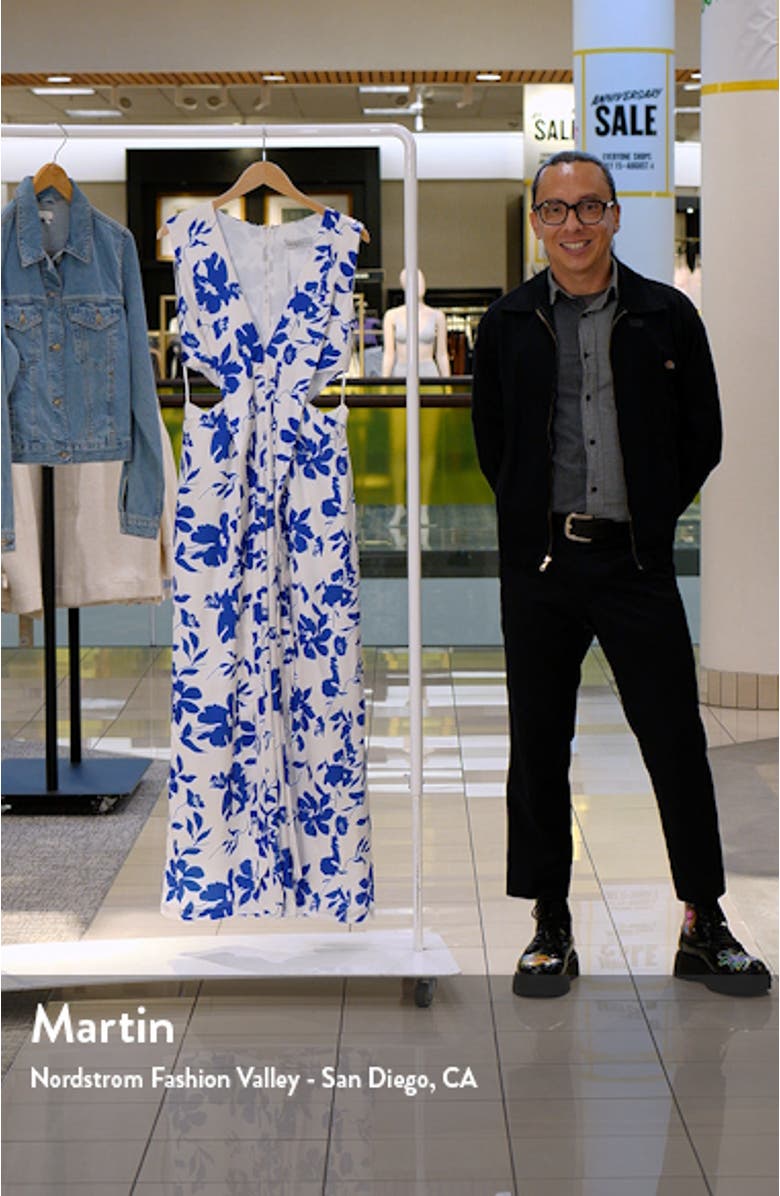 Lulu Floral Print Wide Leg Jumpsuit, sales video thumbnail