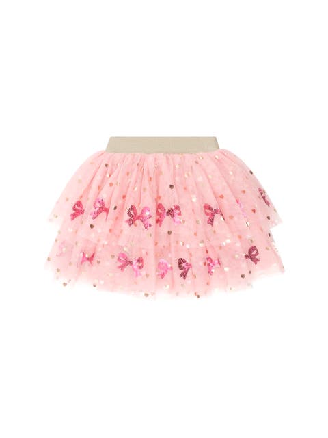 Sequin Bow Tiered Tulle Skirt (Toddler, Little Kid, Big Kid)