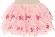 Huxbaby Sequin Bow Tiered Tulle Skirt