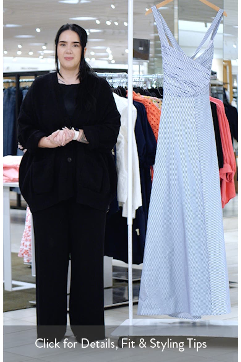 Stripe Crossback Taffeta Gown video