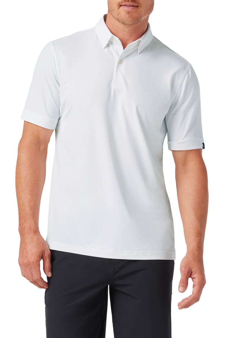 Halyard Trim Fit Performance Polo, Main, color, WHITE