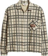 Brain Dead Plaid Cotton French Terry Button-Up Shirt