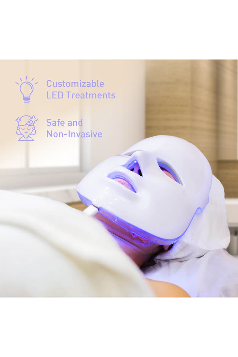 LED Glow Set - 7-in-1 LED Light Therapy Face Mask + 7-in-1 LED Face & Neck Sculpting Wand, Alternate, color, Multicolor