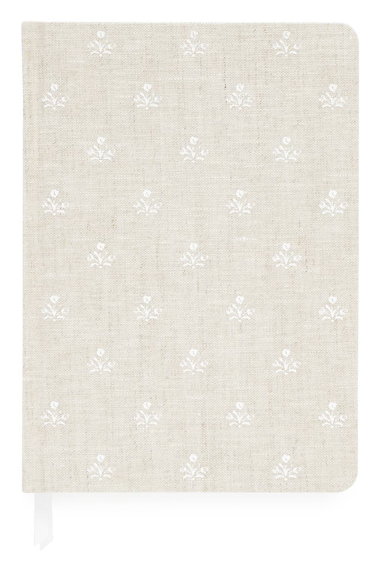 Floral Print Tailored Journal, Main, color, FLAX FLORAL