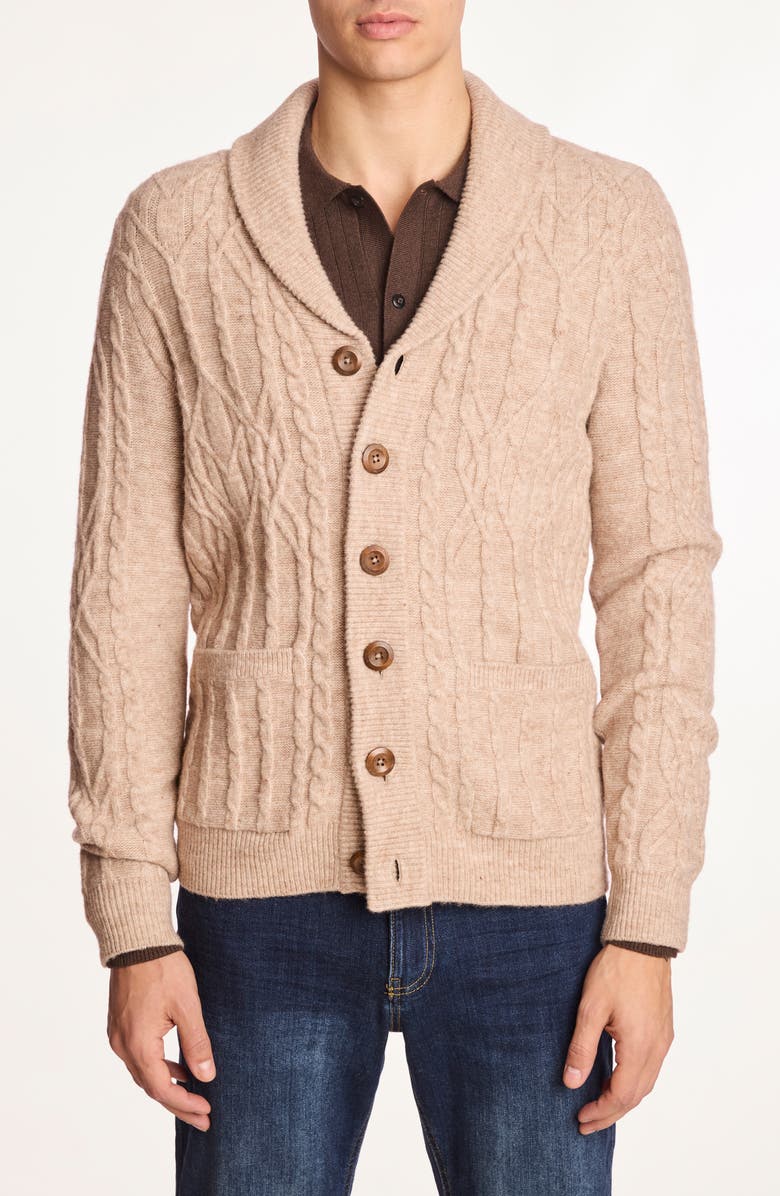 PAISLEY & GRAY Shawl Collar Cardigan, Main, color, Mist