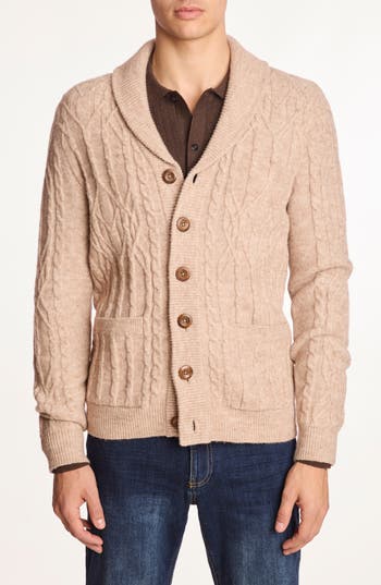 Paisley & Gray Shawl Collar Cardigan In Neutral